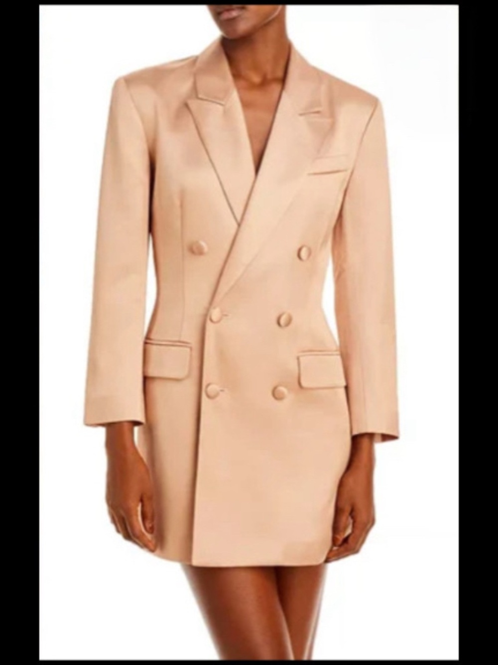 A.L.C. Jayden Satin Tuxedo Blazer Dress blush Size 6